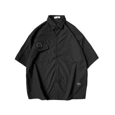 Camisa Juvenil Estilo Coreano con Bolsillos Múltiples y Manga Tres Cuartos - Image 5