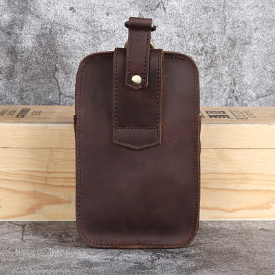 Bolsa de Cintura en Cuero Crazy Horse - Cartera Funcional para Hombre - Image 3