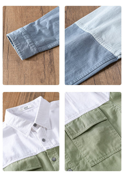 Camisa Casual de Algodón con Costuras Reforzadas para Hombre - Image 13