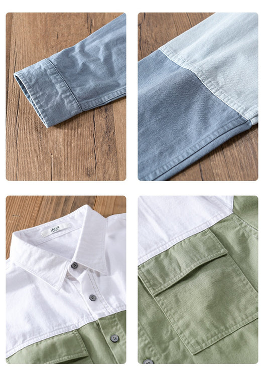 Camisa Casual de Algodón con Costuras Reforzadas para Hombre - Image 13