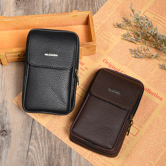 Bolsa de Cintura en Cuero para Hombre - Estilo Casual Outdoor - Image 14