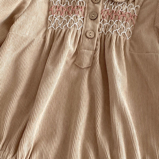 Vestido Enterizo de Pana para Bebé Niña con Diseño Triangular - Image 49