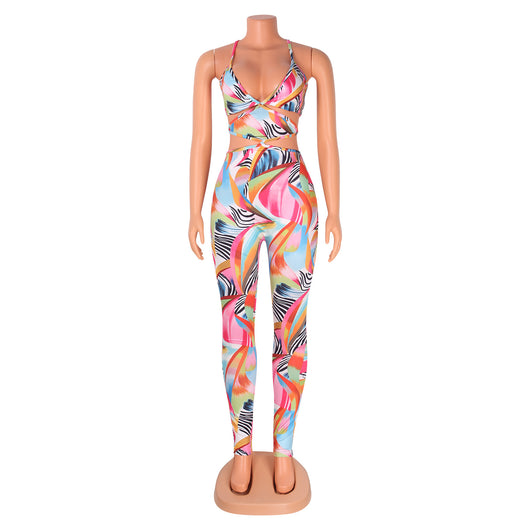 Jumpsuit Estampado Sexy para Discoteca con Amarres Cruzados - Image 25