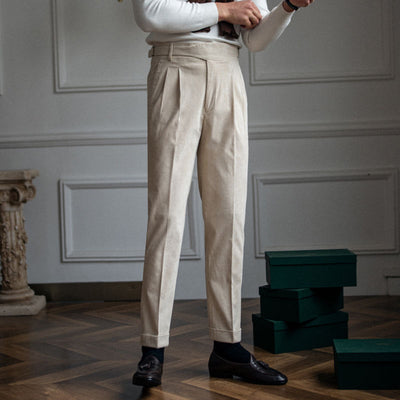 Pantalones de Pana Rectos Cintura Alta para Hombre - Image 6