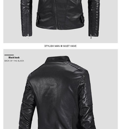 Chaqueta de Cuero PU con Forro Polar para Hombre - Estilo Moderno - Image 19