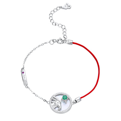 Pulsera Plata S925 Diseño Exclusivo Esmeralda para Mujer Signo Aries - Image 6