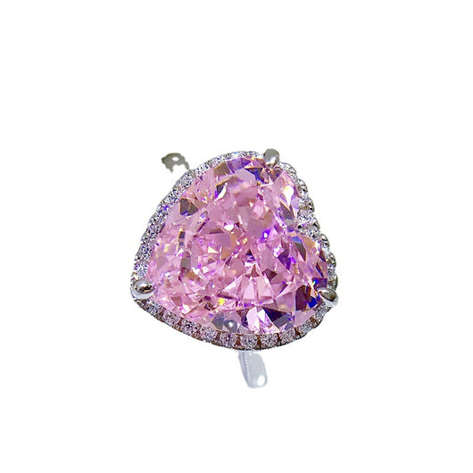 Anillo de Corazón en Plata Esterlina con Diamante de Alto Carbono Corte Hielo - Image 10