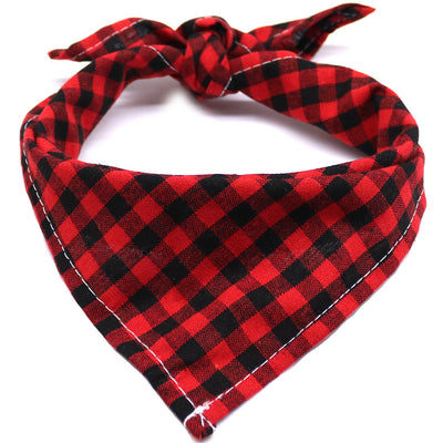 Pañuelo Triangular de Algodón a Cuadros para Perros y Gatos - Image 12