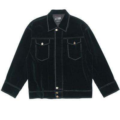 Chaqueta de Terciopelo Verde Oscuro Estilo Hong Kong para Hombre - Image 12