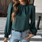 Camisa Casual de Manga Larga Minimalista Estilo Europeo