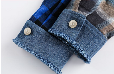 Chaqueta Polo Patchwork Retro con Contraste de Colores - Image 12