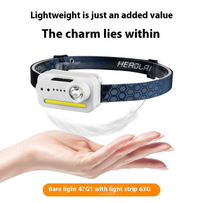 Linterna LED Frontal con Sensor de Luz y Carga Recargable - Image 2