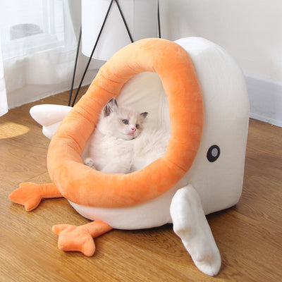 Cama Nido para Mascotas de Algodón Suede - Diseño Estaciones - Image 8