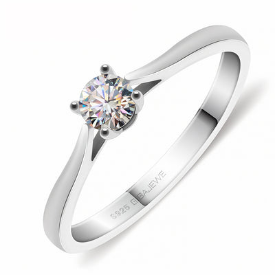 Anillo de Plata con Moissanita Incrustada - Diseño Minimalista - Image 11