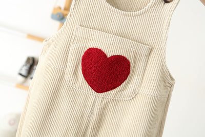 Enterizo de Pana con Tirantes y Bordado Love para Niños y Niñas - Image 19