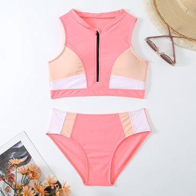 Bikini Deportivo de Cintura Alta con Detalles Asimétricos - Image 3
