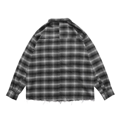 Camisa Flanela Cuadros Bicolor con Detalles Rotos - Image 13
