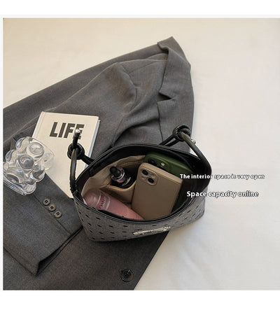 Bolsa Crossbody de Lona con Lunares y Moño Fashion - Image 15