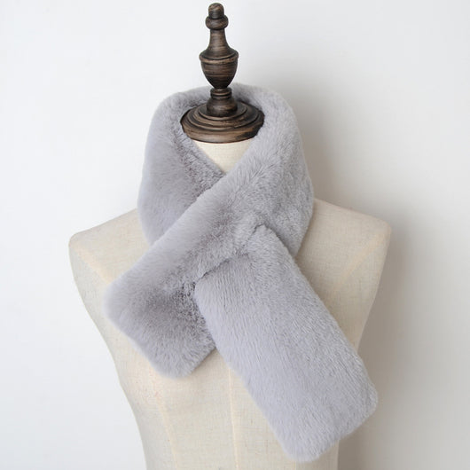 Chal Grueso con Cuello de Piel Abrigado para Invierno - Image 22