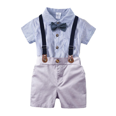 Conjunto de Overol a Rayas para Niños - Tres Piezas - Image 14
