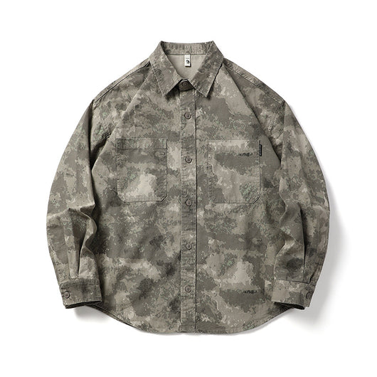 Camisa de Camuflaje Holgada de Manga Larga para Hombre - Image 6
