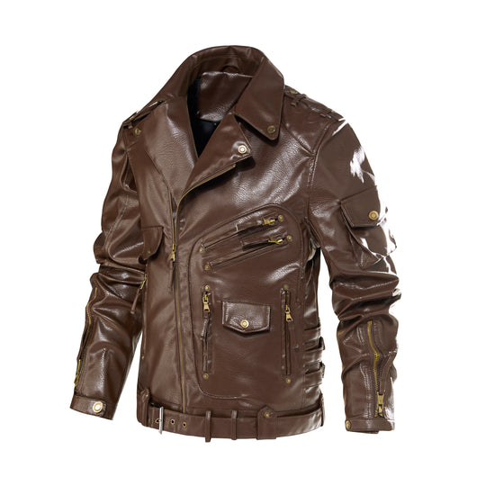Chaqueta de Cuero Punk para Motociclista - Estilo Rebelde en Piel PU - Image 10