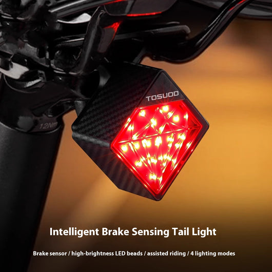 Luz Trasera Inteligente para Bicicleta de Montaña con Sensor de Frenado