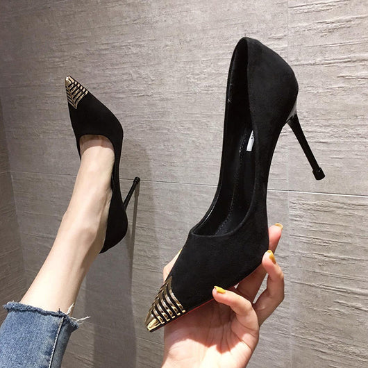 Tacones Altos Puntiagudos con Punta Metálica - Diseño Versátil y Elegante - Image 6