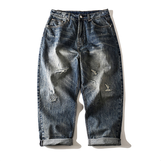 Jeans Cropped Sueltos Casuales de Tendencia - Image 9