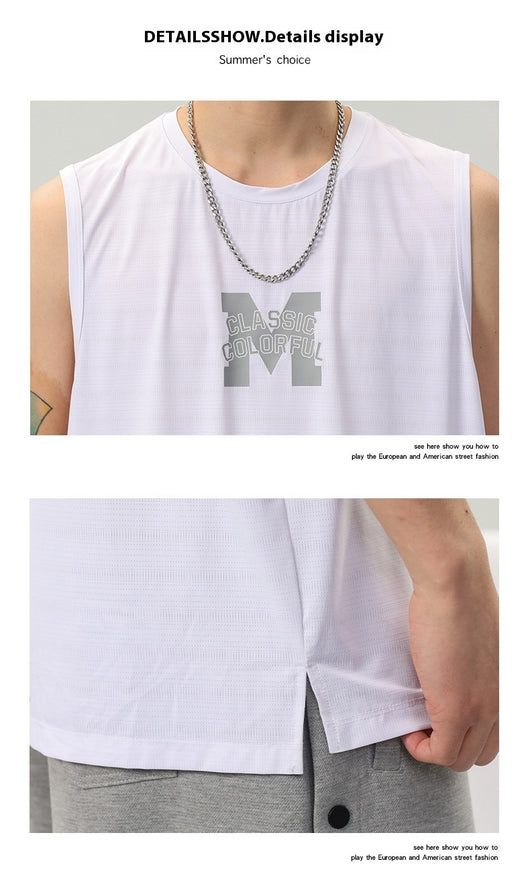 Camiseta Sin Mangas Hombre Estampado Letras - Colección Verano - Image 24