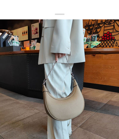 Bolso de Hombro para Mujer en Cuero Genuino con Cadena Dorada - Image 20