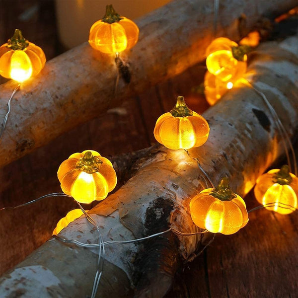 Cadena de Luces LED Calabazas con Batería para Decoración Halloween