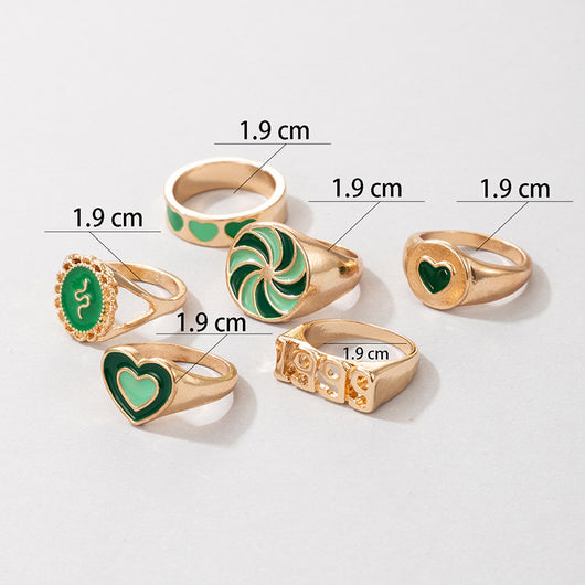 Set de 6 Anillos Serpentina Vintage 1999 - Colección Inspiración Retro - Image 6