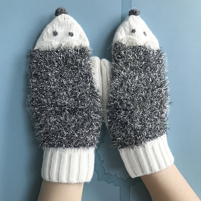Guantes Tejidos Cálidos con Bordado Invierno - Image 3