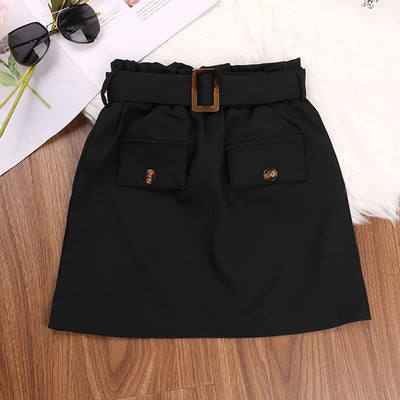 Conjunto de Camisa Manga Larga y Shorts de Algodón Negro - Image 4