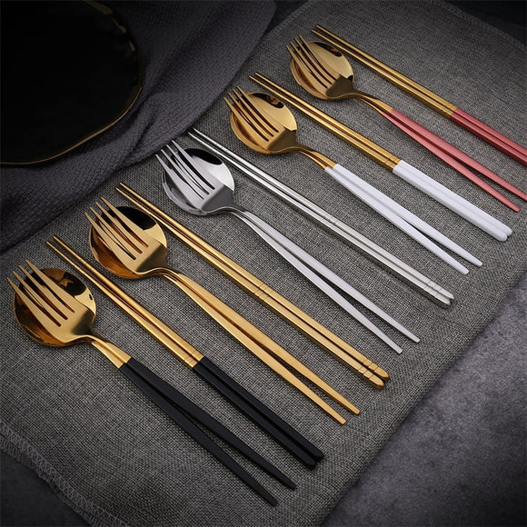 Juego de Cubiertos Completo para Comedor con Estuche Protector