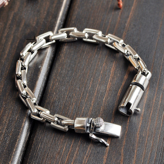 Pulsera de Plata Esterlina S925 Vintage para Parejas - Hombre y Mujer - Image 4