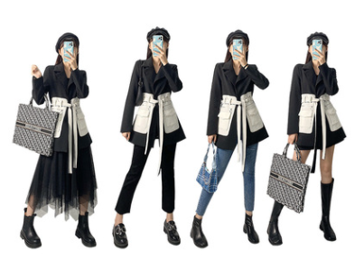 Blazer Negro Elegante para Mujer con Cintura Ajustable - Diseño Sofisticado y Versátil - Image 6