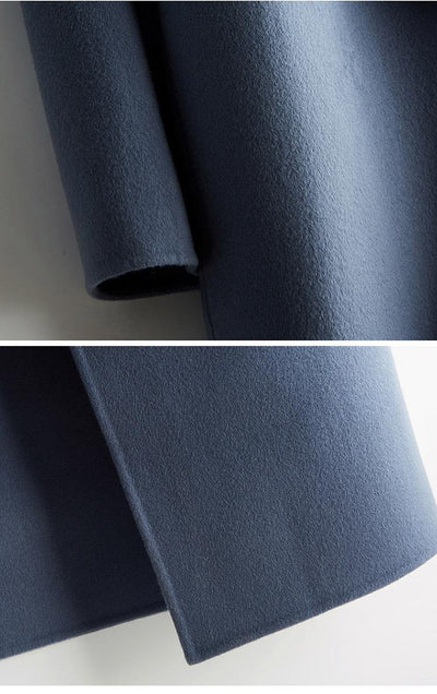 Abrigo de Lana Reversible con Efecto Agua - Elegancia Casual para Otoño e Invierno - Image 12