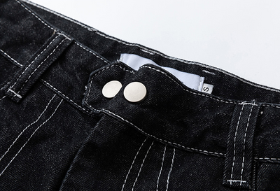 Pantalones Vaqueros Retro Holgados con Cierre Decorativo para Hombre y Mujer - Image 11