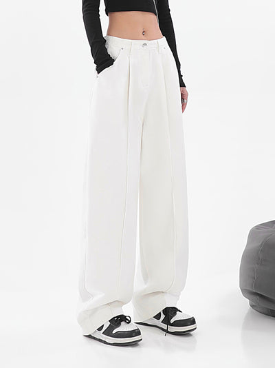 Pantalón Recto Cintura Alta Diseño Minimalista Tendencia Street Style - Image 16