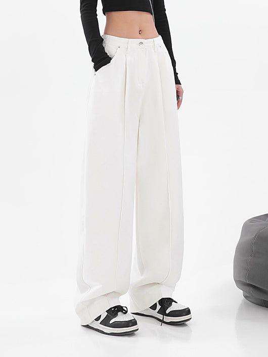 Pantalón Recto Cintura Alta Diseño Minimalista Tendencia Street Style - Image 16