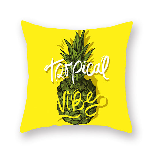 Funda de Almohada Piña Amarilla Brillante - Cojín Lumbar de Apoyo para Espalda