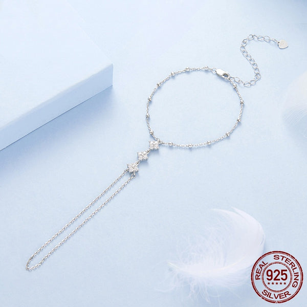 Pulsera de Plata Esterlina 925 con Cadena de Moda