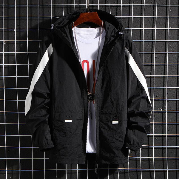 Chaqueta Deportiva Impermeable con Capucha para Hombre