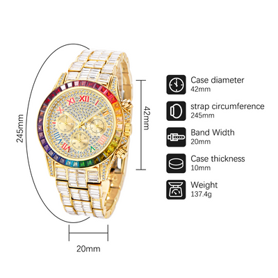 Reloj de Cuarzo Diamante Arcoíris Tres Ojos - Image 18