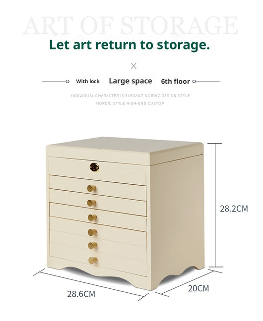 Organizador de Joyas Multicapa en Madera para Escritorio - Image 7