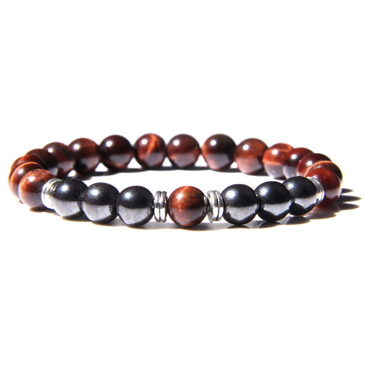 Pulsera Elástica para Hombre en Piedra Ojo de Tigre Natural - Image 12