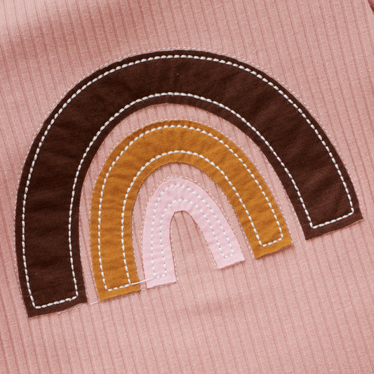 Conjunto Deportivo para Niñas Arcoíris de Algodón con Sudadera y Pantalón - Image 2