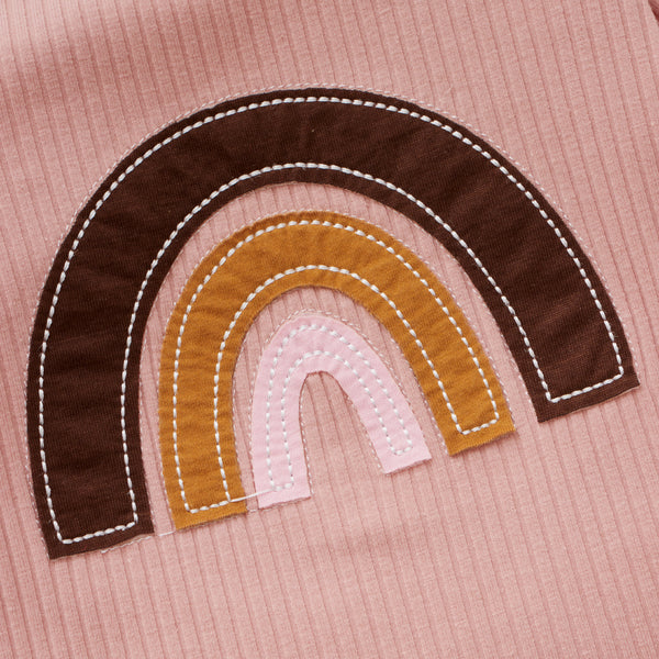 Conjunto Deportivo para Niñas Arcoíris de Algodón con Sudadera y Pantalón